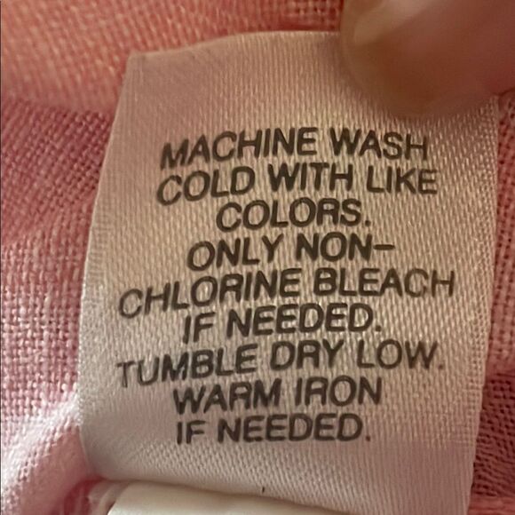 J. Jill 100% Linen Light Pink Long Sleeve Shirt - Picture 5 of 6